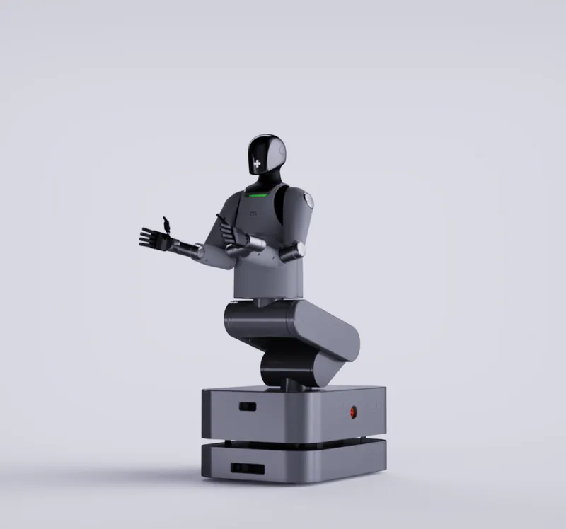 MARK One seated on its base, arms forward