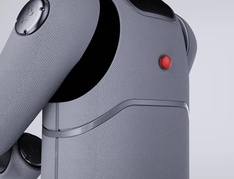 MARK One torso side with the red status button