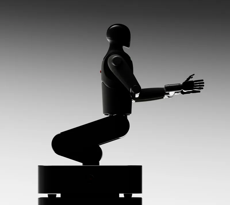MARK One kneeling on its base, arm stretched out