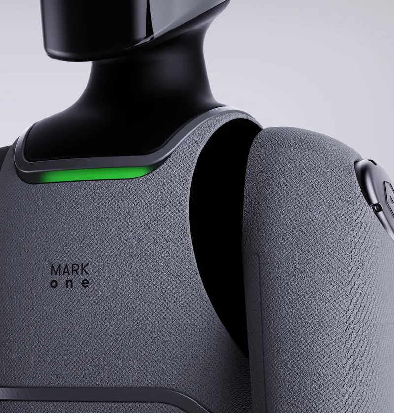 MARK One shoulder with the MARK one lettering