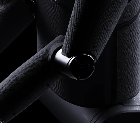 A MARK One arm joint wrapped in dark fabric, close up
