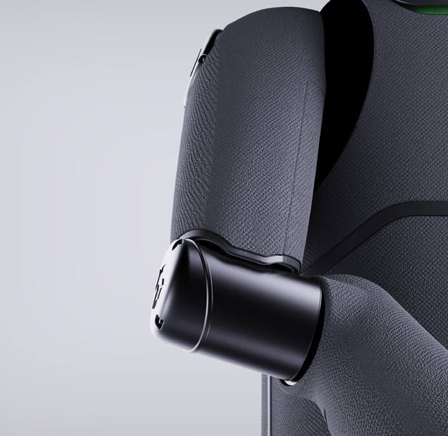 Close up of a robotic arm joint